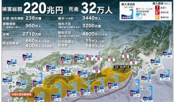 南海トラフ大震災シミュレーションが怖すぎてワイ涙目(動画あり)