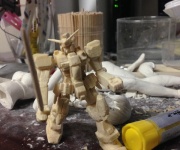割り箸でガンダム作った