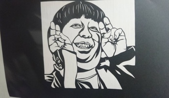 バナナマン日村の切り絵作りました。(画像あり)
