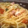 『ベーコンとモッツァレラチーズのトマトパスタ』