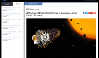 NASAが超重大発表!! 「ケプラー宇宙望遠鏡」による歴史的発見について緊急会見(日本時間15日午前3時より)