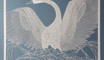 息を呑むほど細かい切り絵を作る職人が、普通の絵を描いた結果...