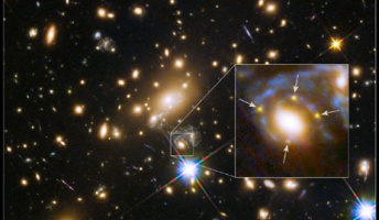 【重力の不思議】93億光年先の超新星爆発が重力レンズ効果により4つに見える
