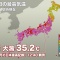 新潟県で35℃超　平成最後の猛暑日か
