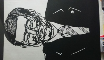 石破茂の切り絵作ります(画像あり)