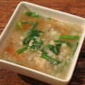 牛肉の野菜巻きなど、大豆のお団子スープ