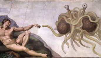 彡(゚)(゚) 「空飛ぶスパゲッティ・モンスター教?」