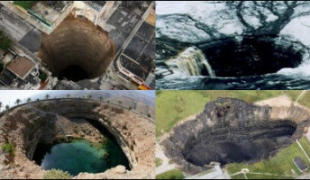 ワクテカする世界で最も巨大な陥没穴9個