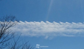 空になにやら不気味なギザギザ 面白い姿の雲が中部エリアで見られました。この雲の正体は?