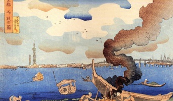 ハイセンスな浮世絵を貼っていく