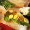 ジュレをのっけて野菜寿司。