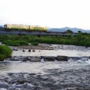 只見線　阿賀川の夕暮れ