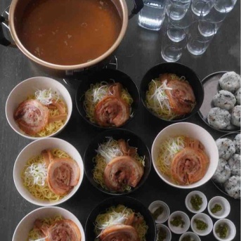 手作り柚子胡椒で塩ラーメン