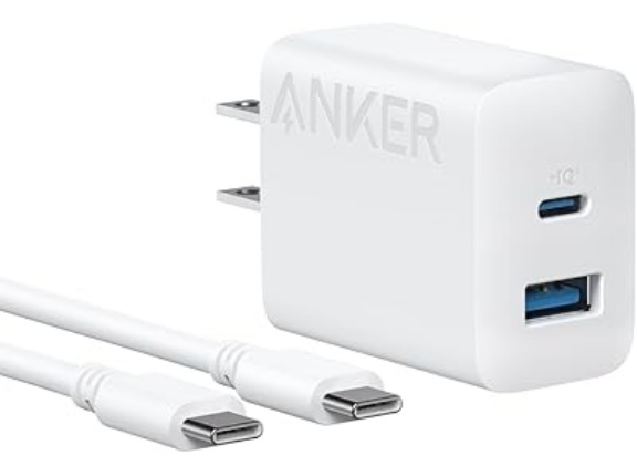 【実質929円】Anker Charger (20W, 2-Port) with USB-C ＆ USB-C ケーブルが45％ポイント還元。安いが弱い