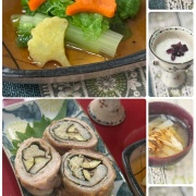 【レシピ】茄子とえのきの豚肉甘味噌焼き。と　献立。と　横顔に思うこと。