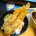 ■東銀座の「小諸そば」で、デカ盛り穴子天丼セット！