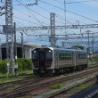 今日の午前10時前の会津若松駅構内北側