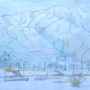 「比良を描く」展の作品  ７　