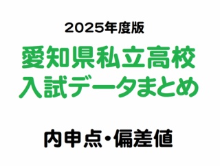 【2025愛知県私立高校の入試データまとめ】偏差値・内申点