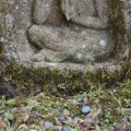 ２年で古びた地蔵になる石｜苔の付き方