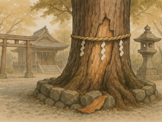御神木の樹皮が剥がれる ― “神が移動した跡”という古層の信仰