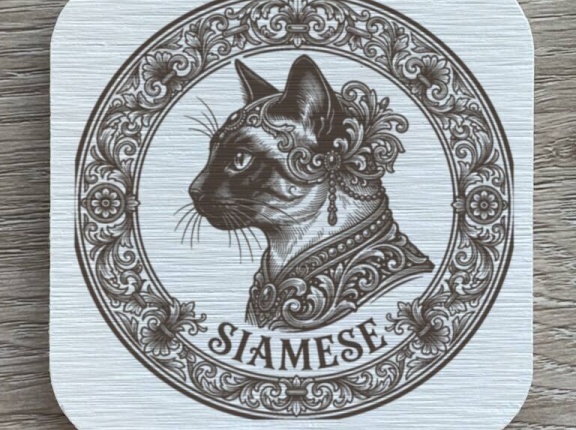 シャム猫のルネサンス肖像画コースターセットができました！