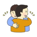 強くハグしてくれた