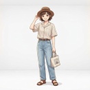 大人の抜け感カジュアル♪ リネンシャツで作る爽やか夏コーデ