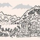 弁天さまにふられた「道祖神」