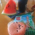 スイカバー スフレケーキと　ローストビーフ丼