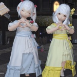 『【FF14】スプリングドレスでフレさんとお揃いだよヾ(〃^∇^)ノ【FFXIV】』の画像