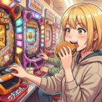 【朗報】打ち子さん、打ちながらマックを喰らうｗｗｗ