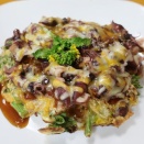 菜の花とホタルイカの春のお好み焼き～