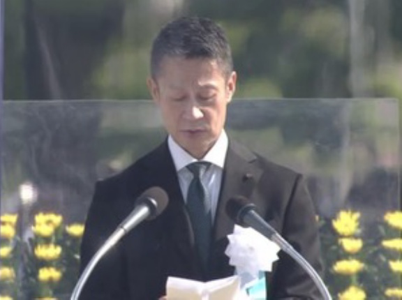 湯崎英彦広島県知事の原爆の日のスピーチが秀逸・石破は居眠り