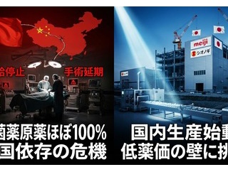 【速報】中国、日本人の命も握っていた！？抗菌薬の原薬はほぼ100％中国産　高市政権「30年までに安定供給体制整備を目標」