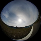 『LAOWA4mm円周魚眼レンズによる3/27日暈　2021/03/27』の画像