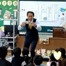 小学校でマジック教室　(^^♪