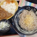 函館市加治2丁目 ゆで太郎函館鍛治店(もつ次郎併設店) その3 朝食セット(カレー・冷そば)500円