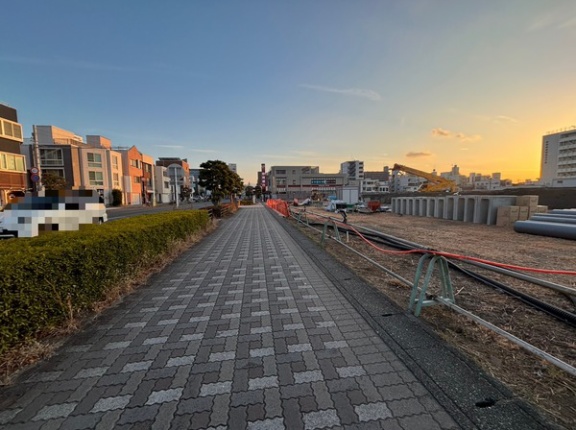 イシバシプラザ跡地。掘ったり盛ったりしてて、どんどん工事はじまってるっぽい。おととい令和8年2/4(水)の様子