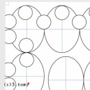テンプレートにあるサイズの円を選ぶ。