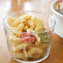 ごまマカロニサラダと、リメイクを見越したカレー