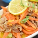 爽やかな香り♪豚肉と人参のゆず炒め