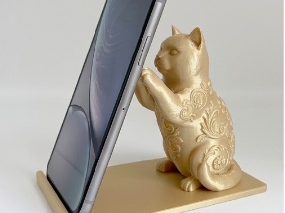 ブリティッシュショートヘアのルネサンス肖像画スマホスタンドができました！