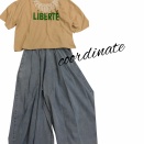 パールネックレス LIBERTE Tee×テンセルデニムタック入りスカンツ