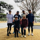 雨の中の拡大版ピラティスサーキットラン