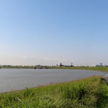 『河川敷道路の一部が顔を出しました』の画像