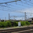 今日の12時前の会津若松駅　E721系・GV-E400系・キハE120系・あいづSATONO