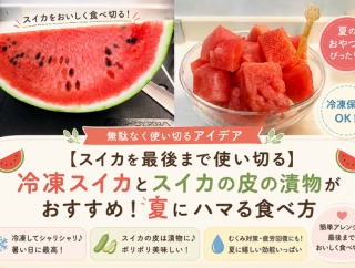 【スイカを最後まで使い切る】冷凍スイカとスイカの皮の漬物がおすすめ！夏にハマる食べ方