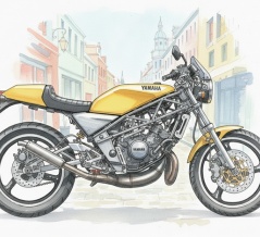 Gemini nano.bananaにバイクのイラストを描いて貰う