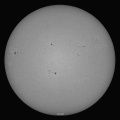 6月10日の太陽黒点（ほんと少しの間晴れ間に・・・）